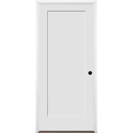 Trimlite 32"x80"x13/4" Primed 1Panel Interior Shaker 20 Min Fire Rated 71/4" LH Prehung Brushed Chrome 2868134PRI840120MLH26DB714